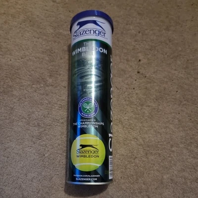 Slazenger Wimbledon Tennis Balls Yellow  x4 ball  - Image 1 of 3