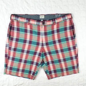 J. Crew Men 38 x 10.5" Inseam Indian Madras Plaid Chino Short Lightweight Cotton - Picture 1 of 10
