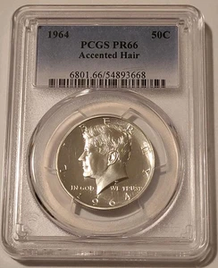 1964 Kennedy Silver Half Dollar Accentted Hair Proof PR66 PCGS - Bild 1 von 2