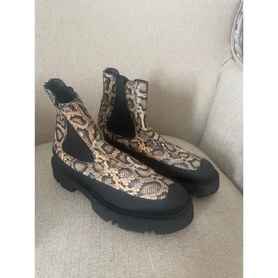 Botas de senderismo Aquatalia Holly de cuero con estampado de serpiente, S83 Foto 1 de 4