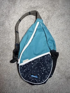 Kavu Paxton Pack borsa corda stelle stellate Galaxy Constellation Night Sky Teal - Foto 1 di 14