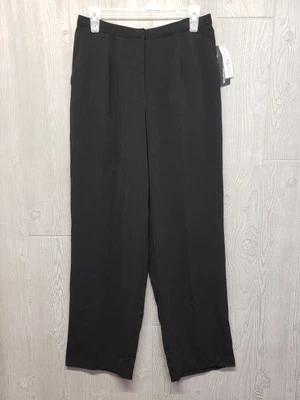 Norton McNaughton Pants Womens 10 Dress Career Slacks Elastic Waist Black 28x31 - Image 1 of 4