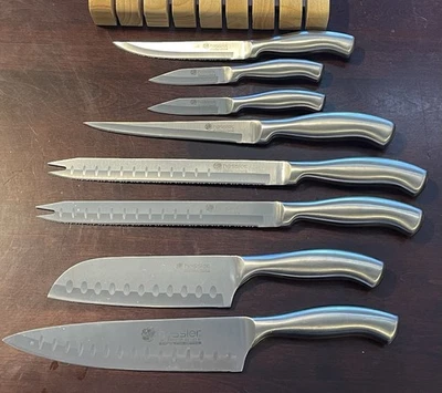 Hessler Worldwide Wood Gourmet Series in-drawer block holder with 17 Knives - Image 1 of 4