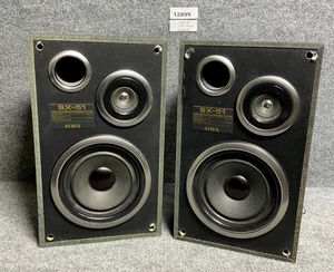Aiwa SX-51 170mm Woofer 🎵 2-Way Bass Reflex Bookshelf Speakers Pair - Picture 1 of 14