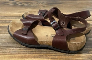 Sandalias de cuero para mujer MEPHISTO marrón plantilla de corcho AIR RELAX confort EU 40 US 9 - Imagen 1 de 13