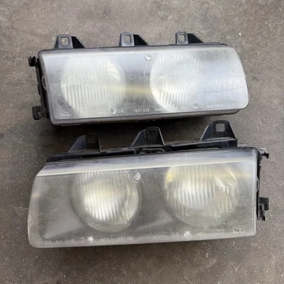 Juego de faros par de lentes de plástico izquierda derecha OEM BMW E36 EE. UU. 92-99’ E36 M3 325 Foto 1 de 4