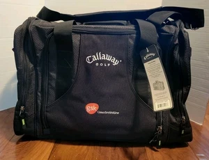 NEW Callaway Golf Embroidered Logo DUFFEL BAG Nylon Black Travel Handle Carry On - Picture 1 of 11