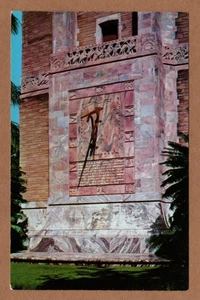 Tarjeta postal cromada Sun Dial Singing Tower Lake Wales Florida UNP - Imagen 1 de 2