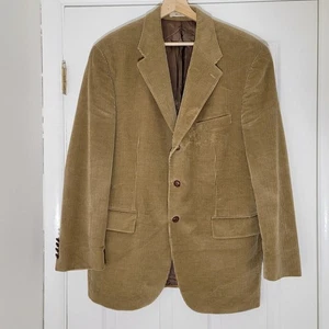 Vintage Chaps Ralph Lauren Wide Wale Cord Camel Blazer 44R Made In Canada - Bild 1 von 11