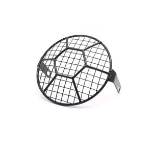 BRAZOLINE 12032 Grille de phare Hexa vintage noire phare moto rond 160 à 180mm - Imagen 1 de 1