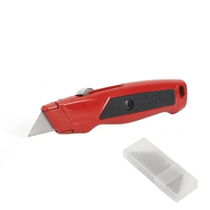 Hyper Tough RETRACTABLE UTILITY KNIFE + 5-BLADES STEEL BODY 3-POSITION NON-SLIP - Picture 1 of 8