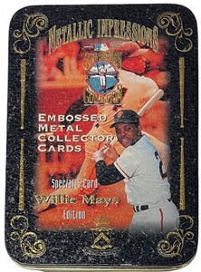 Willie Mays 1995 Metallic Impressions Cooperstown 5- Metal Card Set in Tin- NEW
