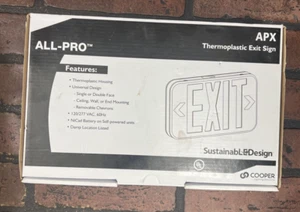 All-Pro 25-Watt White Integrated LED Exit Sign with Red Letters APX7R - Picture 1 of 4