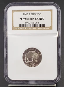 2005 S Bison Buffalo 5c Nickel Commemorative NGC PF69 Ultra Cameo UCAM #084 - Picture 1 of 4