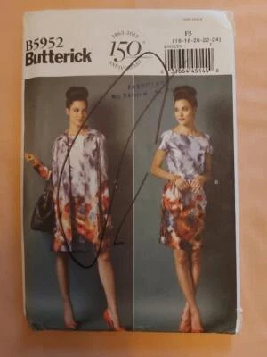 Butterick 5952 Misses' Jacket, Belt & Dress Pattern  Size 16-18-20-22-24 - Image 1 of 2