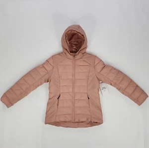 Spyder Clara Hooded Puffer Jacket Girls Medium Misty Rose - Picture 1 of 12