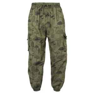 Siesta Fair Trade Mushroom Print Cargo Pants - Picture 1 of 6