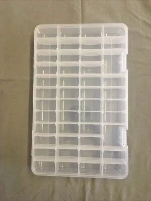 46 Compartment Small Parts Storage Box, Semi Transparent, 35.5 X 22 X 4.8cm - Image 1 of 4
