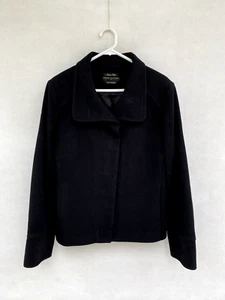 ❄️ Womens Perri Cutten Wool & Cashmere Long Sleeve Jacket Coat W Pockets Size L - Picture 1 of 10