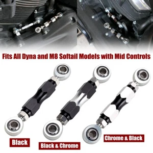 Alloy Adjustable Mid Control Shift Linkage For Harley Dyna Low Rider FXDL FXDLS - Picture 1 of 12