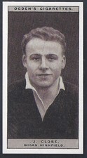 OGDENS-FAMOUS RUGBY PLAYERS-#32- WIGAN HIGHFIELD - CLOSE