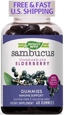 NATURES WAY Sambucus de saúco triple acción zinc Vit. SOPORTE VIRAL INVIERNO C Foto 1 de 4