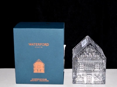 Waterford Crystal CHRISTMAS GINGERBREAD HOUSE FIGURINE 4 3/8" Tall, Unused - Image 1 of 4