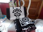 Vera Bradley beach set -Laser-Cut Tote in Fanfare and towel in Midnight Paisley