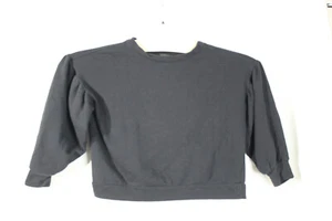 Timing Black Sweater Pullover Solid Stretch Size L Crew Longsleeve - Picture 1 of 7