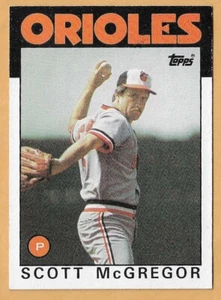 Orioles Scott McGregor Baltimore #110 - Topps Casi Nuevo-Nuevo Nuevo 1986 - Imagen 1 de 2