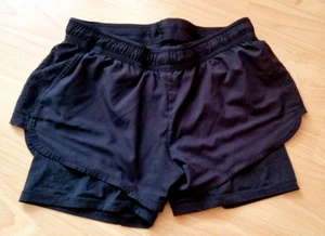 H&M Sport Jugend Figur Turn Hose Lagenlook Radler/Boxershorts Gr. 34 schwarz - Bild 1 von 3