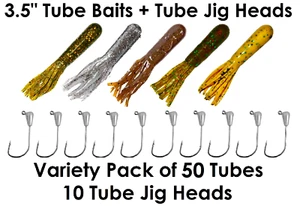 Tube Jig Heads Walleye Fishing Smallmouth Bass Lure Soft Plastic Salt Tubes Bait - Picture 1 of 23