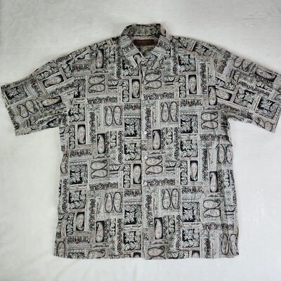 Camisa Hawaiana TORI RICHARD Para Hombres Talla L Cachemira 100% Algodón Césped Aloha De Colección Foto 1 de 4