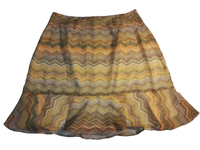 FALDA XOXO ZIG ZAG Falda con Volantes Estilo Retro Cintura 27 en TALLA 9 AÑOS 90 vintage Foto 1 de 4