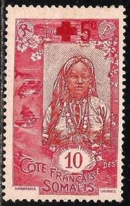 Costa somalí #B1 (SP1) en muy buen estado como nuevo - 1915 10c en 5c niña somalí - Imagen 1 de 1