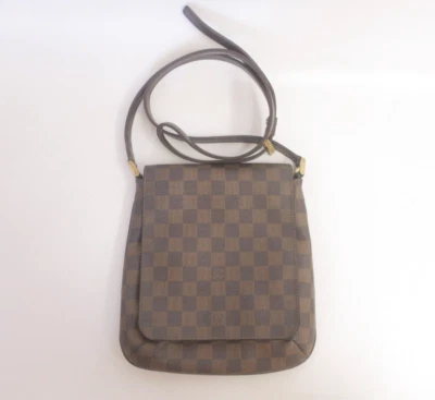 Autentica borsa a tracolla corta Louis Vuitton Damier Ebene Musette Salsa #36565 - Immagine 1 di 4