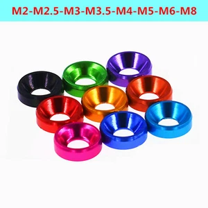 M2 M2.5 M3 M3.5 M4 M5 M6 M8 Aluminum Washers For Countersunk Head Screws Bolts - Picture 1 of 13