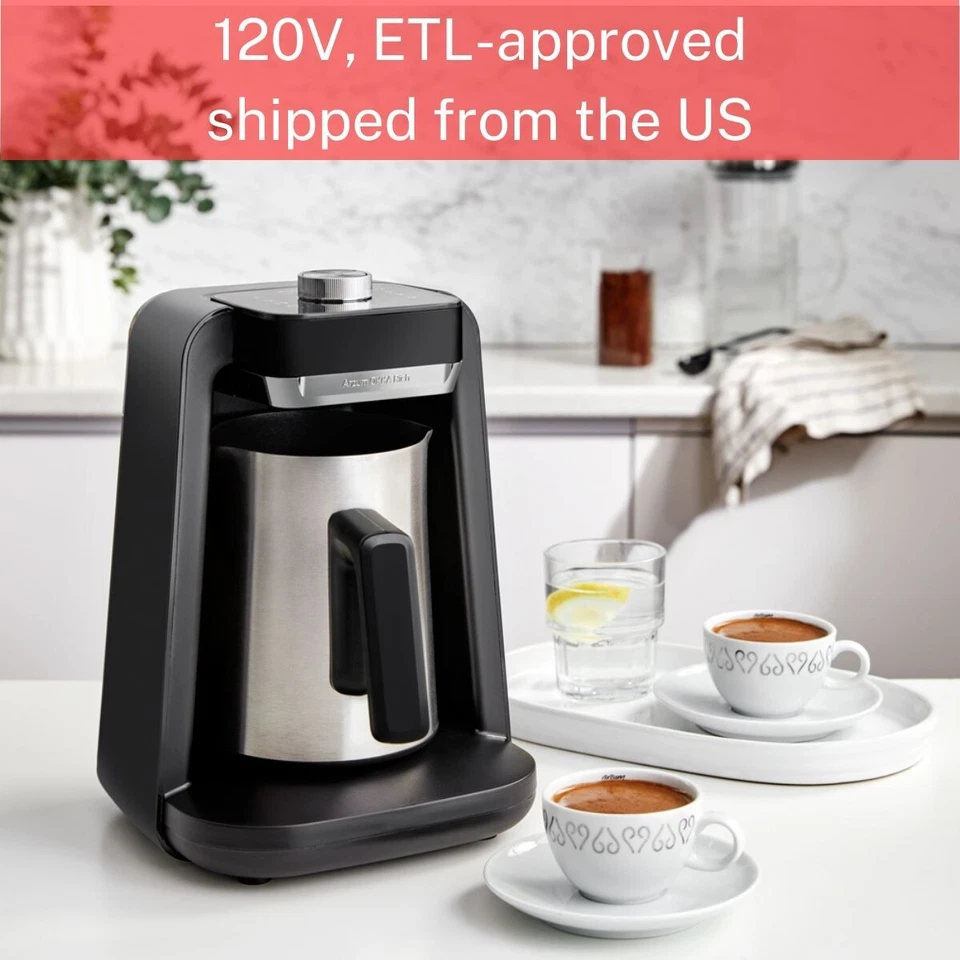 Arzum Cafetera Turca y Bebidas Calientes, Terciopelo, Espumador de Leche, 120V Foto 1 de 4