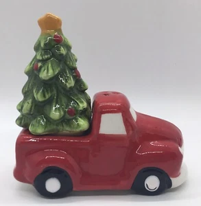 Neu Set Holiday Salz & Pfefferstreuer rot Pickup Truck mit Weihnachtsbaum - Bild 1 von 12