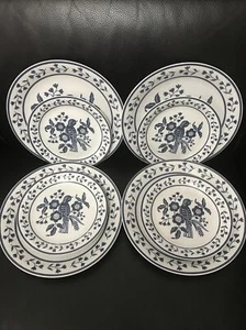 Juego de 8 Platos Coleccionistas Tognana Pájaros Azules -4 Platos de Cena 4 Ensaladas Italia - Imagen 1 de 4