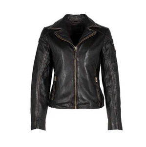 Mauritius Damen Vintage Schwarz Echtleder Jacke - Bild 1 von 3