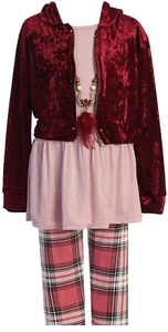 Little Girls Jacket Shirt Tank Legging Girls 4 Pieces Clothing Pant Set Winter - Picture 1 of 5