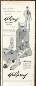 1953 PRINT AD Holeproof Men's Socks Grand Way to Stand on Your Own Two Feet - Picture 1 of 1