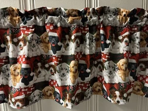 Christmas Santa Clause Window Valance Curtain Santa Curtains Home Decor - Picture 1 of 5