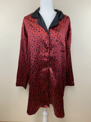 Camisón de satén The Disney Store para mujer L XL rojo negro 101 dálmatas de colección Foto 1 de 4