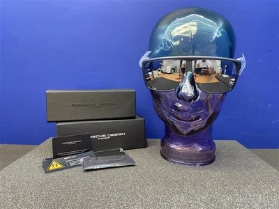 NUEVO PORSCHE DESIGN P8597-A-69 MM GAFAS DE SOL NEGRO MATE Y PISTOLA METAL/GRIS PLATEADO Foto 1 de 4