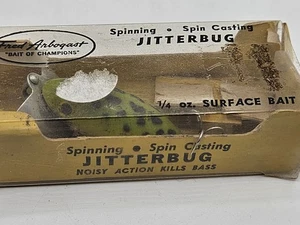 Vintage FRED ARBOGAST 1/4 OZ. Jitterbug Frog With Box - Picture 1 of 12