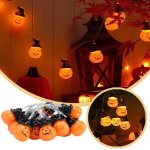 Pumpkin LED String Lights Halloween Tree Party Outdoor Decoration LED String - Picture 1 of 6