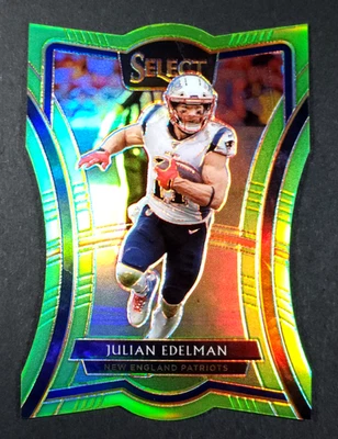 2019 PANINI SELECT NEON GREEN PRIZM #200 JULIAN EDELMAN SN#/49 DIE CUT NRMT/MINT - Image 1 of 4