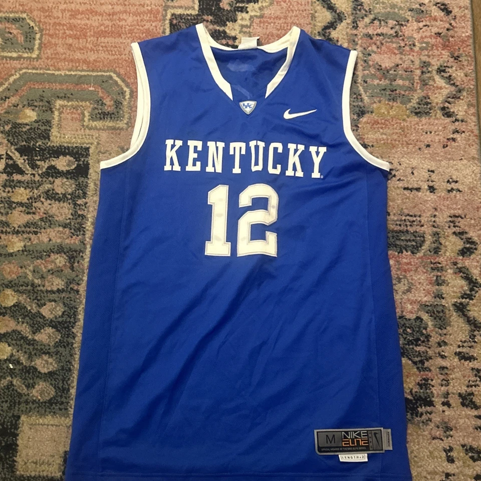 Camiseta deportiva de baloncesto Kentucky Wildcats Nike Elite para hombre M azul #12 2010 cosida Foto 1 de 4